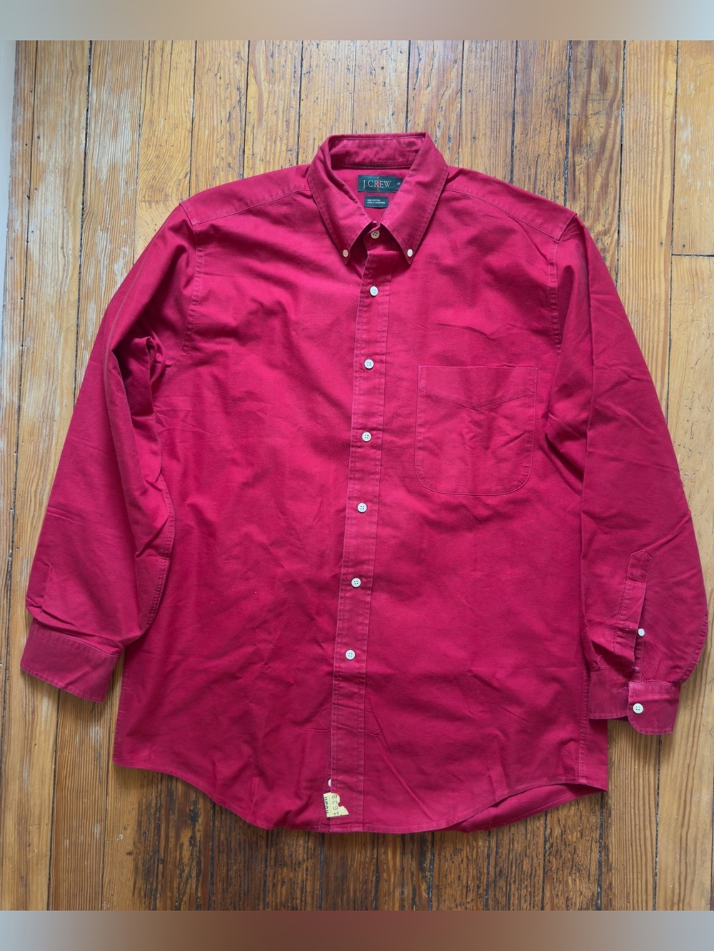 J. Crew Men’s Button-Down Cranberry Red vintage 90s Small